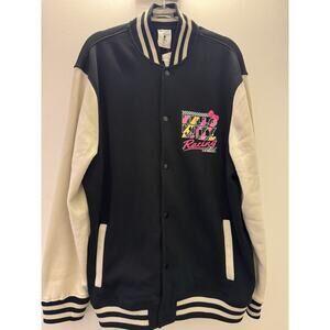 Hello Kitty Men's Black/Off White Tokyo Speed Racing Varsity Jacket - XL